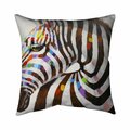 Fondo 26 x 26 in. Colorful Zebra-Double Sided Print Indoor Pillow FO2791732
